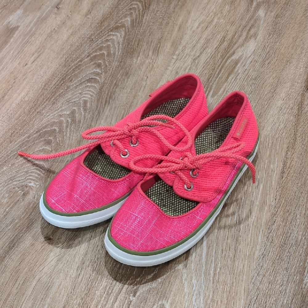 🩷 Columbia Women's Pink Canvas (open top) Sneakers size 5 🩷 LIKE NEW!!!!!!!